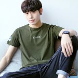 新款夏季男装韩版男式t恤 棉质个性潮流男士短袖印花t恤